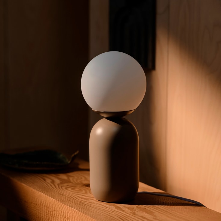 Nordlux Notti bordlampe, lysebrun