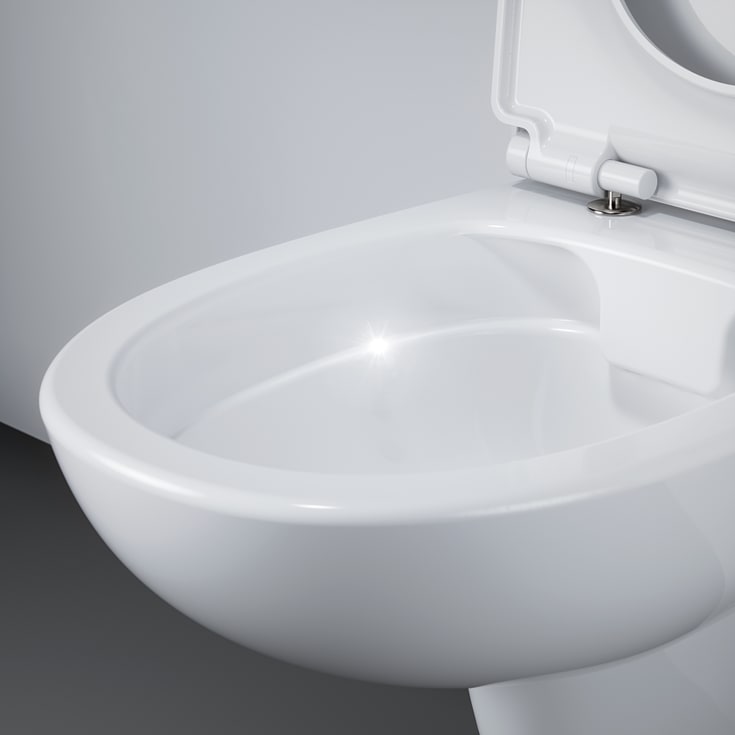 Grohe Bau Ceramic vägghängd toalett, utan spolkant, vit