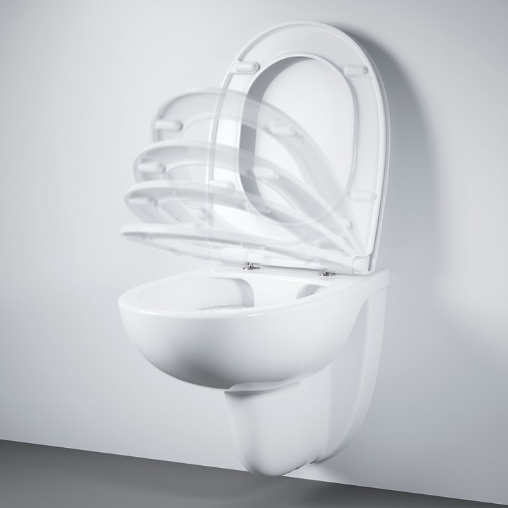 Grohe Bau Ceramic toiletbræt, soft close, aftagelig, hvid