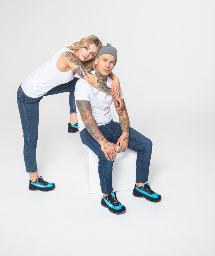 Airtox TX2 skyddsskor, S3, svart/blå, st 42