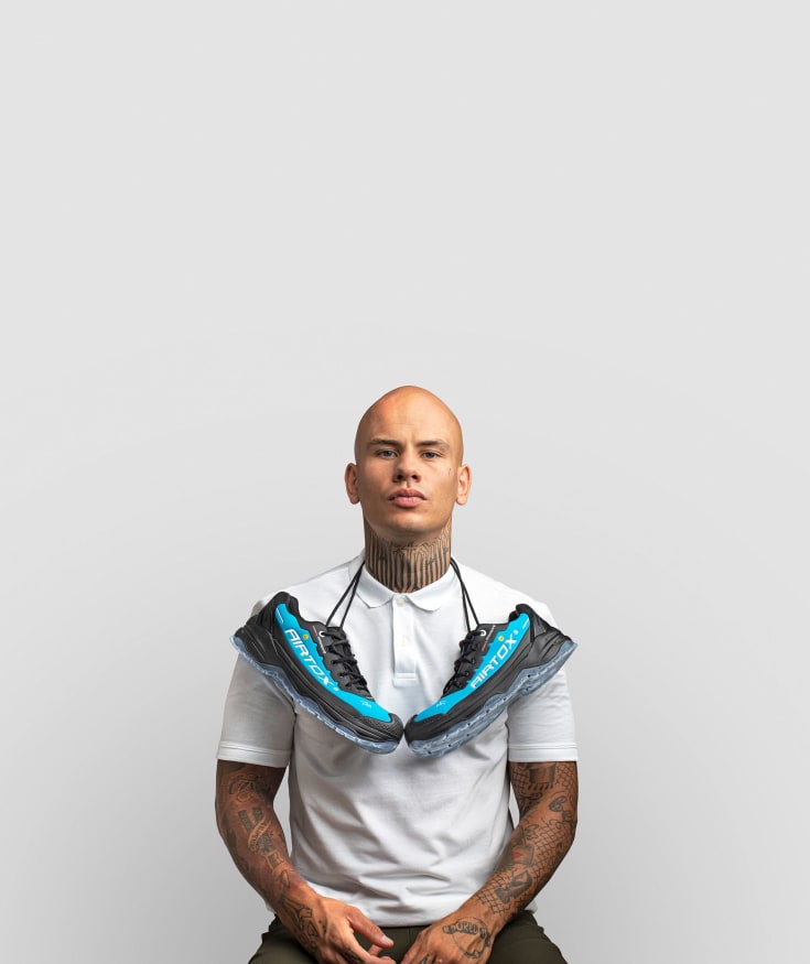 Airtox TX2 skyddsskor, S3, svart/blå, st 42