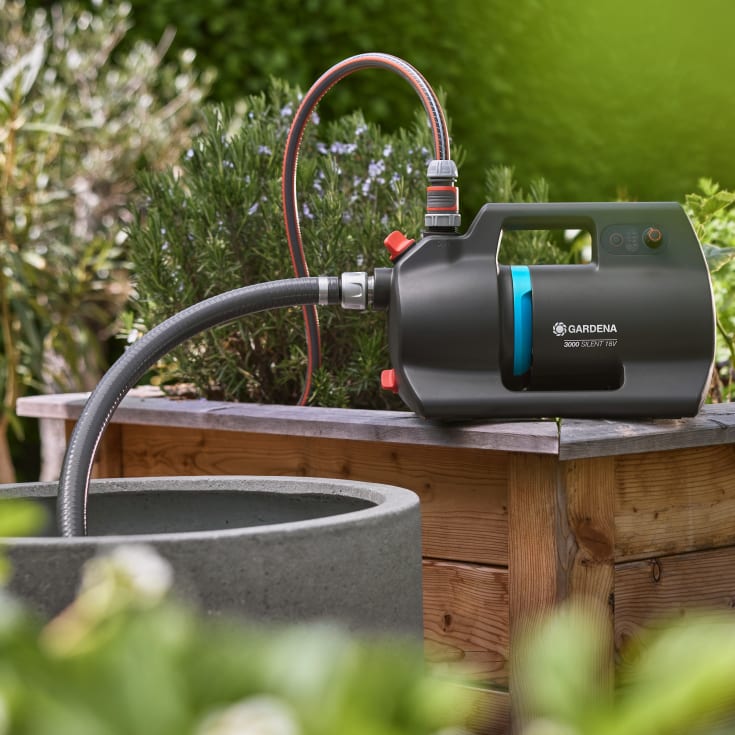 Gardena P4A hagepumpe, stillegående, uten batteri, 398x199x237 mm