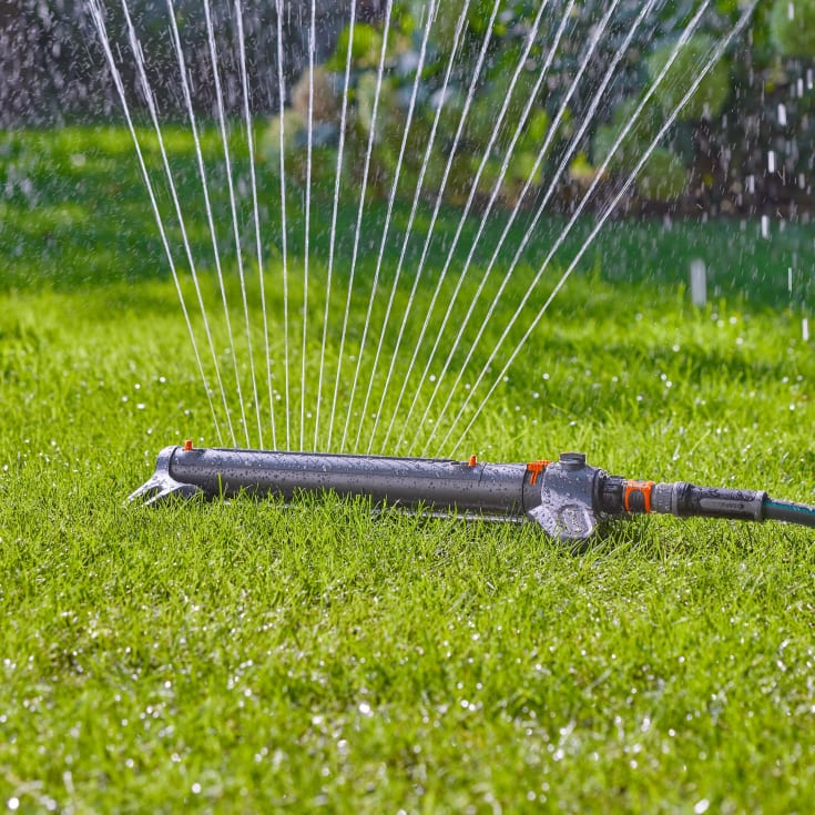 Gardena Comfort regnvannspumpe, timer, m/batteri, 55-77 cm