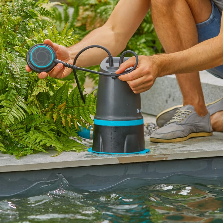 Gardena Basic dreneringspumpe, automatisk start, 232x184x295 mm