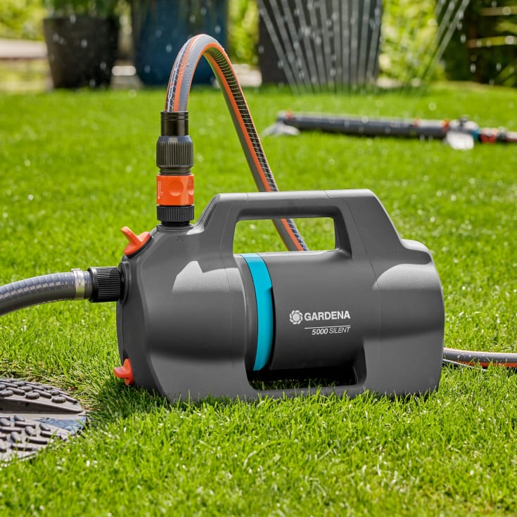 Gardena Silent vannpumpe, stillegående, 5100 l/t, 42,5x22x28 cm, sett