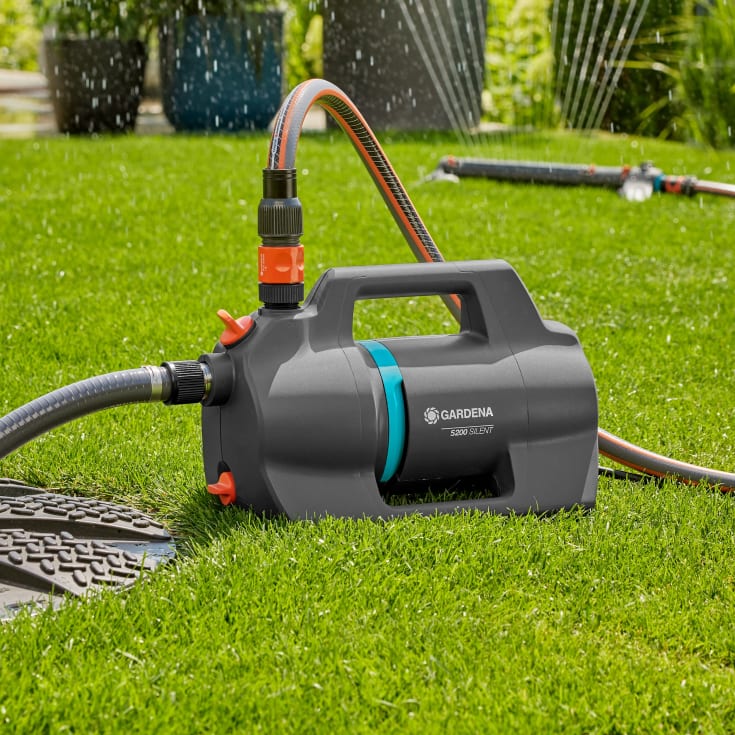 Gardena Silent vannpumpe, stillegående, 5300 l/t, 44,2x22x28 cm