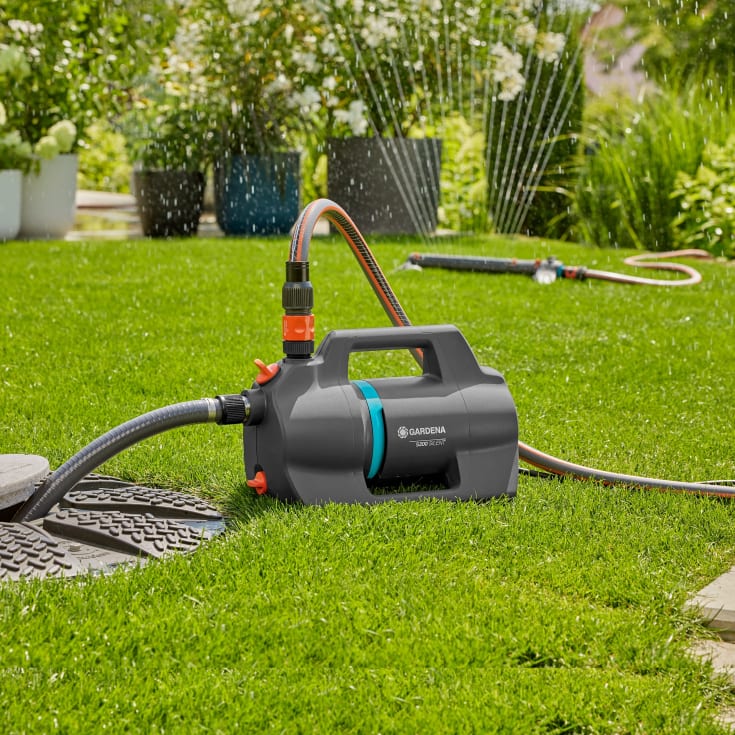 Gardena 5200 Silent hagepumpe, 5300 l/t, 44x22x28 cm, sett