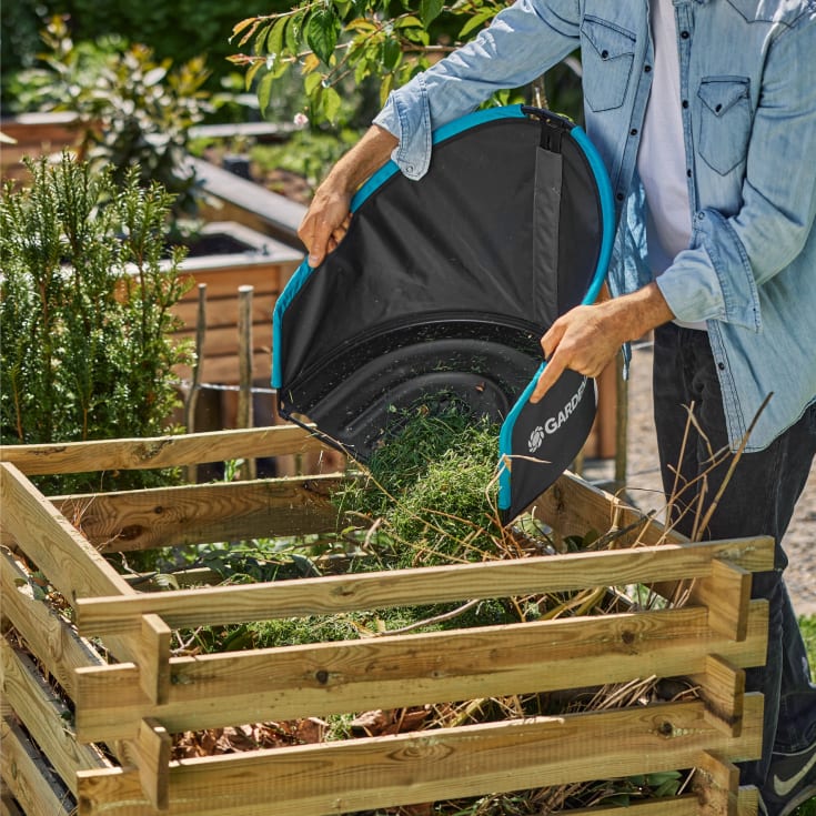 Gardena 330/400 gressoppsamler, avtakbar kurv, 49 liter