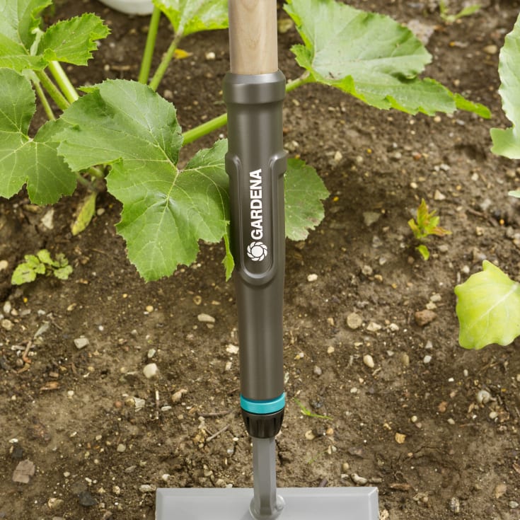 Gardena PureLine skyffeljern, treskaft, 14 cm, stål