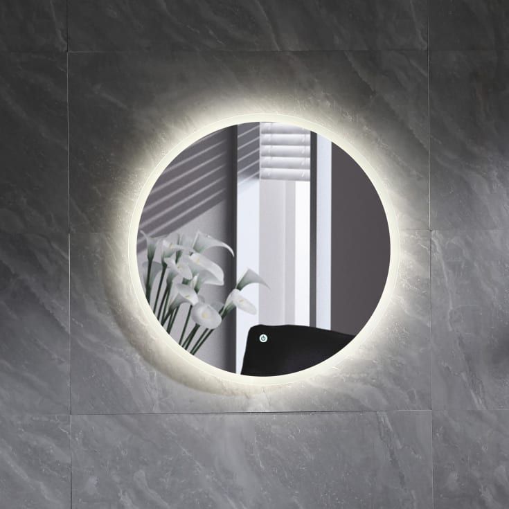 Bathlife Charm møbelpakke, med servant og LED-speil, 61x46,5x52 cm, sort eik