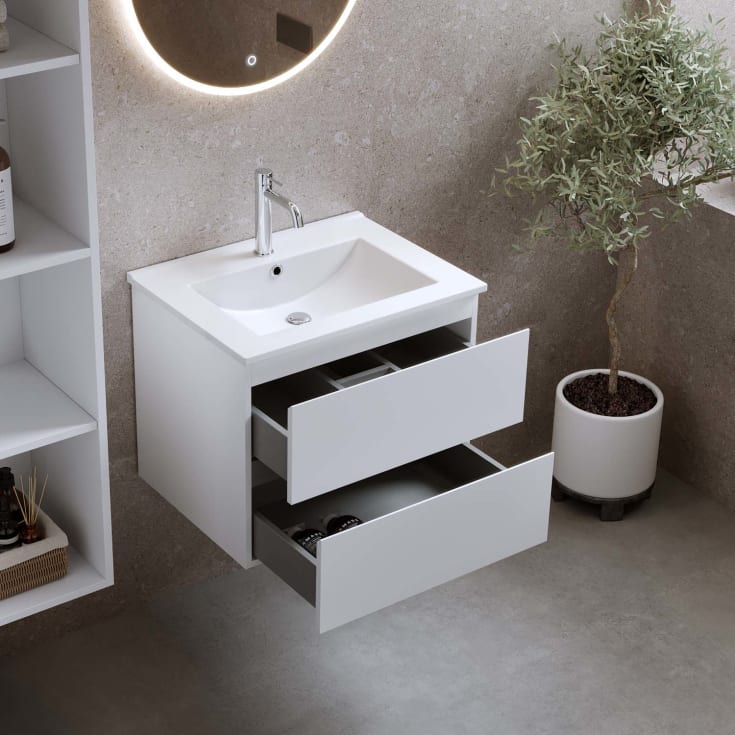 Bathlife Eufori møbelpakke, med servant, 61x46,5x50 cm, hvit matt