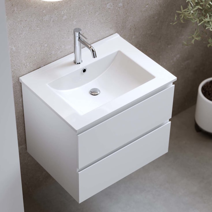Bathlife Eufori møbelpakke, med servant, 61x46,5x50 cm, hvit matt