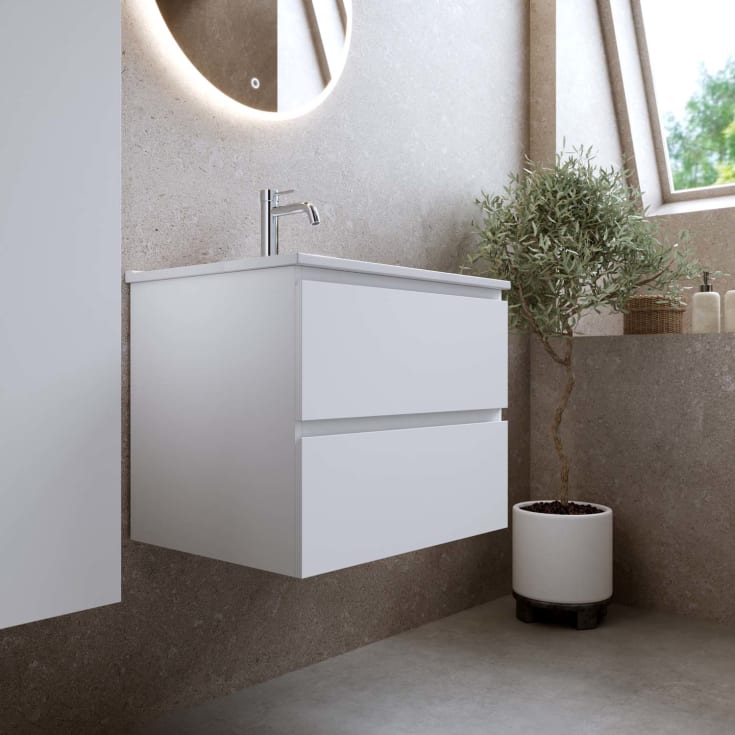 Bathlife Eufori møbelpakke, med servant, 61x46,5x50 cm, hvit matt