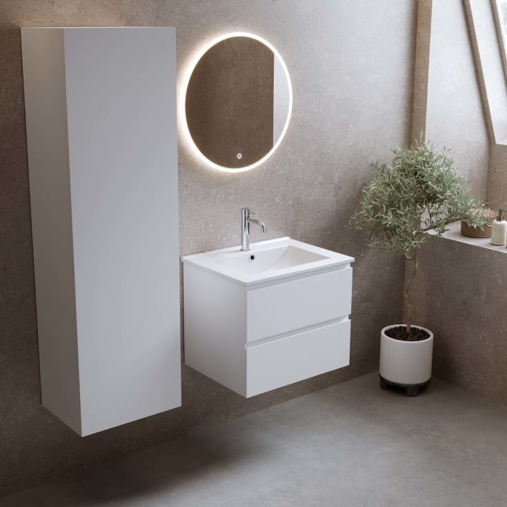 Bathlife Eufori møbelpakke, med servant, 61x46,5x50 cm, hvit matt