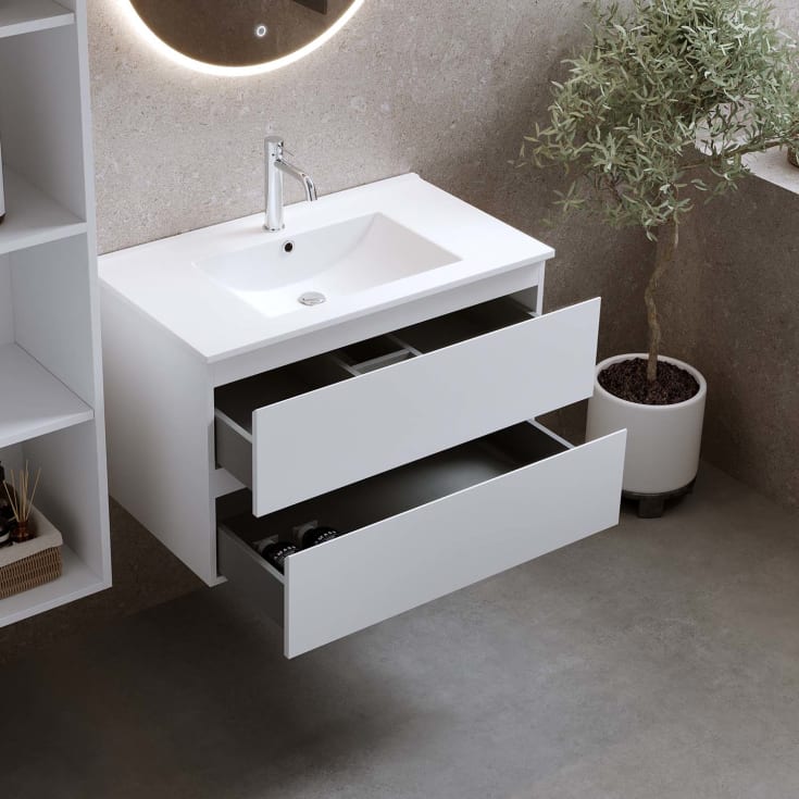 Bathlife Eufori møbelpakke, med servant, 81x46,5x50 cm, hvit matt