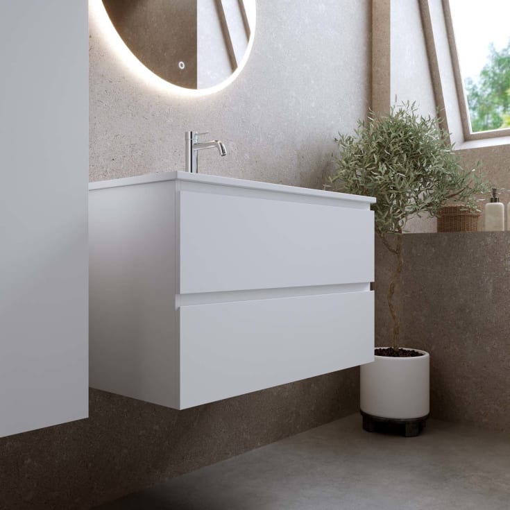 Bathlife Eufori møbelpakke, med servant, 81x46,5x50 cm, hvit matt