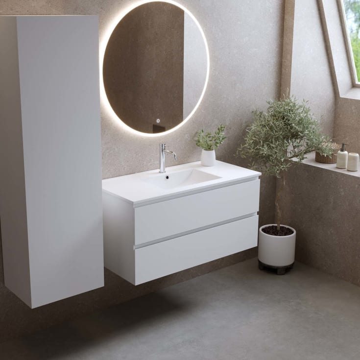 Bathlife Eufori møbelpakke, med servant, 101x46,5x50 cm, hvit matt