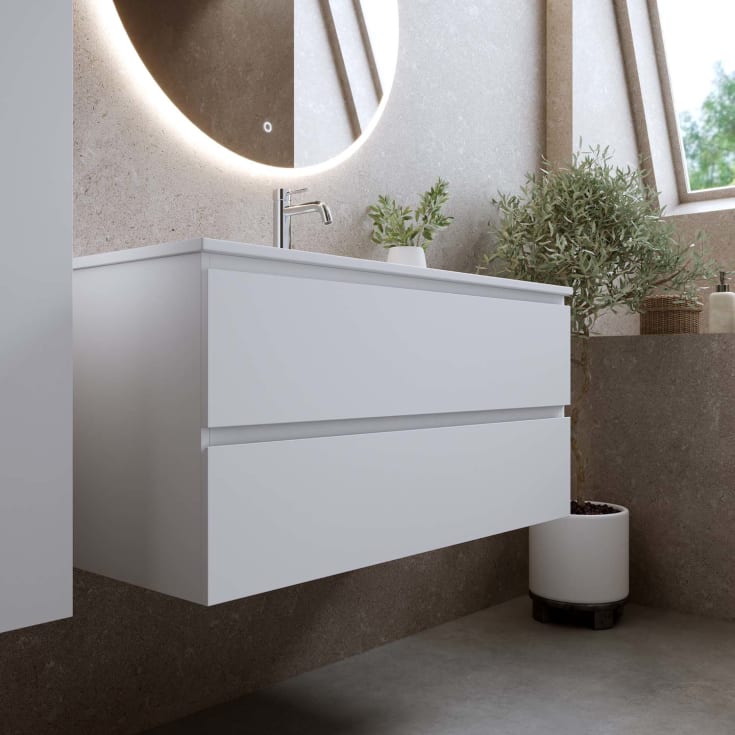 Bathlife Eufori møbelpakke, med servant, 101x46,5x50 cm, hvit matt