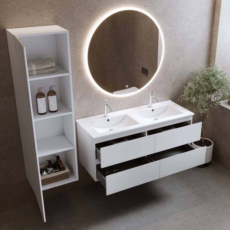 Bathlife Eufori møbelpakke, med servant, 121x46,5x50 cm, hvit matt