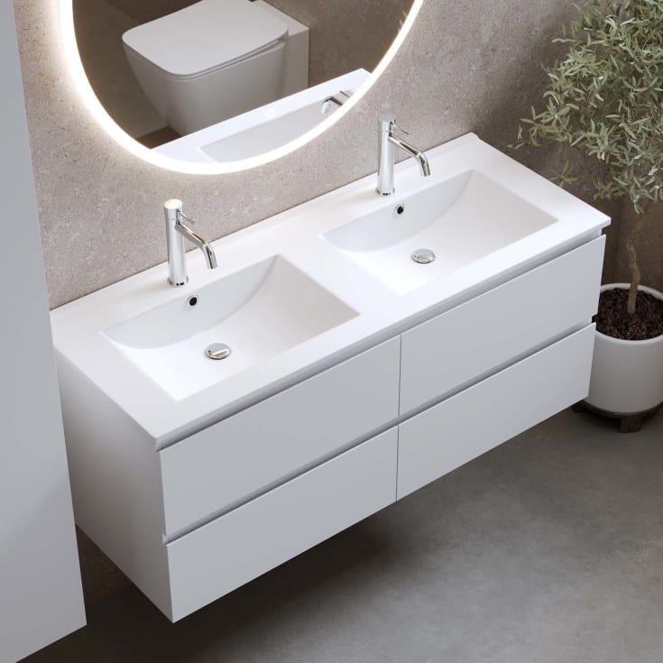 Bathlife Eufori møbelpakke, med servant, 121x46,5x50 cm, hvit matt