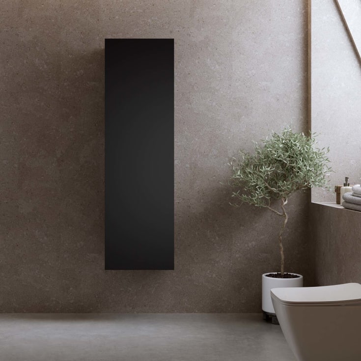 Bathlife høyskap, myktlukkende dør, 150x45x35 cm, sort matt