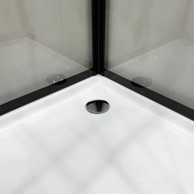 Bathlife Betrakta dusjkabinett, 70x90 cm, sort matt/klart glass