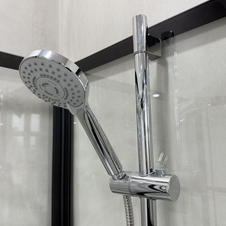 Bathlife Betrakta dusjkabinett, 90x70 cm, sort matt/klart glass