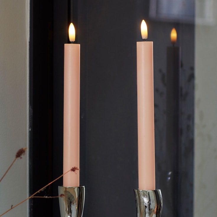 Sirius Sille LED kronelys, batteri, ferskenrosa
