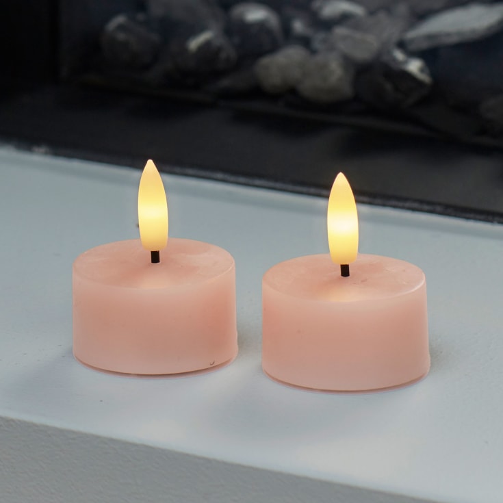 Sirius Sille LED värmeljus, batteri, persikorosa