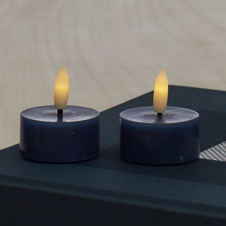 Sirius Sille LED värmeljus, batteri, mörkblå
