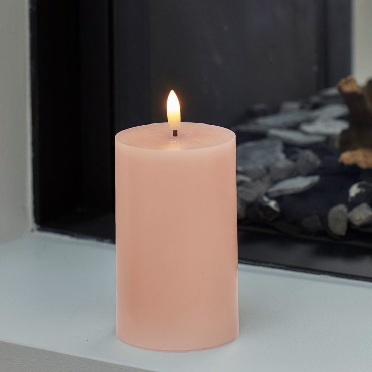 Sirius Sille LED blockljus, batteri, persikorosa