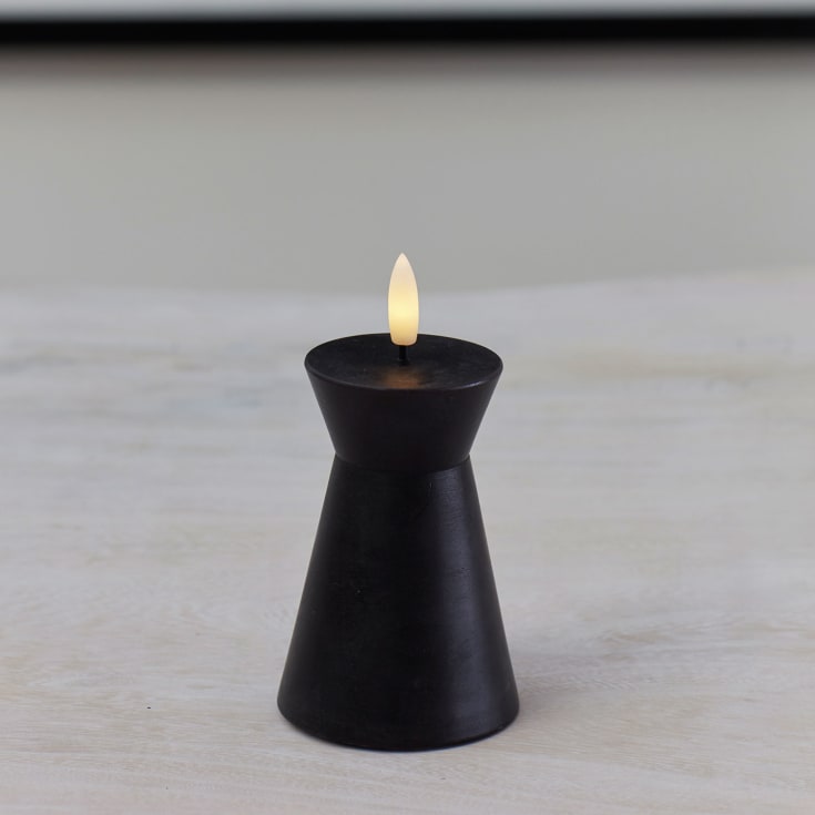 Sirius Sille Nordic Sculpture Kegle LED stearinlys, sort