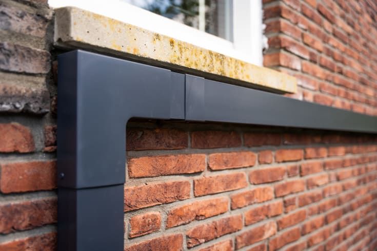 Qventi Vertikal Vinkel 90 (Set) aluminium, antracit