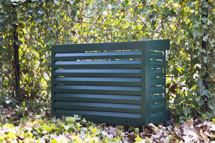 Qventi Värmepumpskydd, aluminium 100 cm, grön