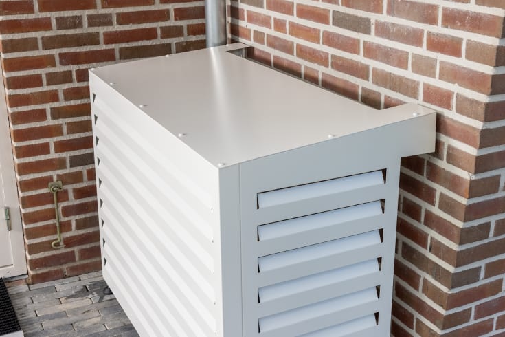 Qventi varmepumperskjuler aluminium, 100 cm, hvid
