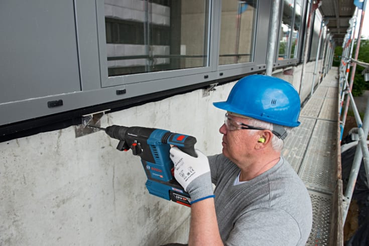 Bosch borehammer GBH 18V-26 F/GDE, 2 x 18 V/5,5 Ah, L-Boxx