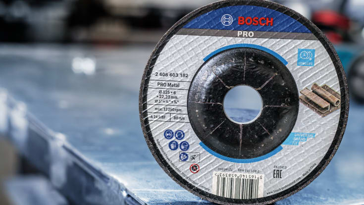 Bosch slibeskive, metal, 125 x 6 mm, K30