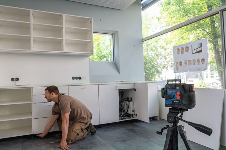 Bosch linjelaser GLL 100-33 CG, 1 x 12V/2,0 Ah
