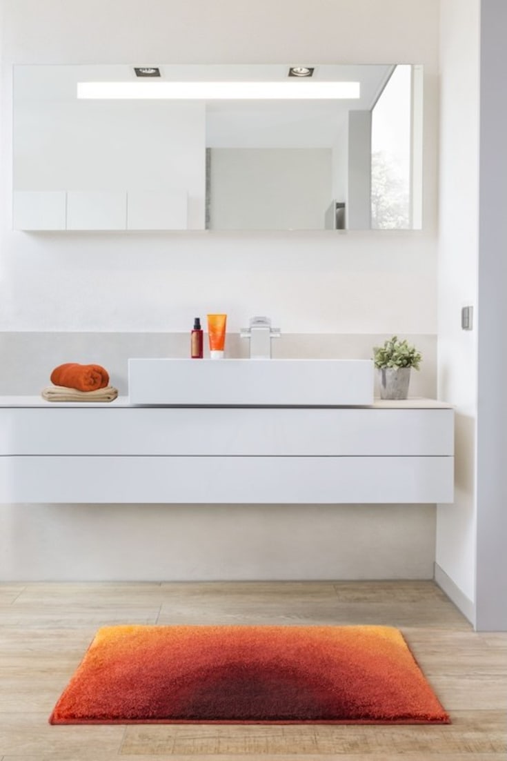 Leijma Grund bademåtte, 70x120 cm, orange