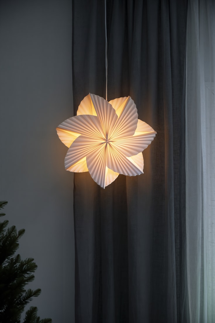Konstsmide adventsstjärna med ljus, 60 cm