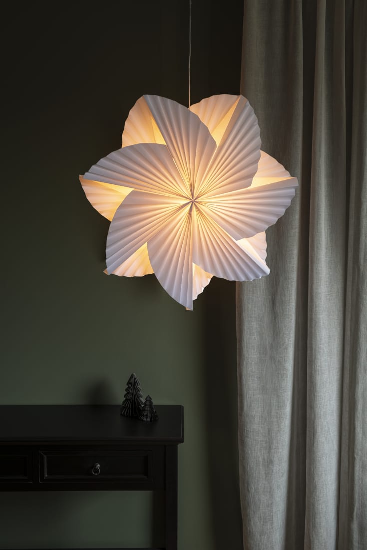 Konstsmide adventsstjärna med ljus, 80 cm