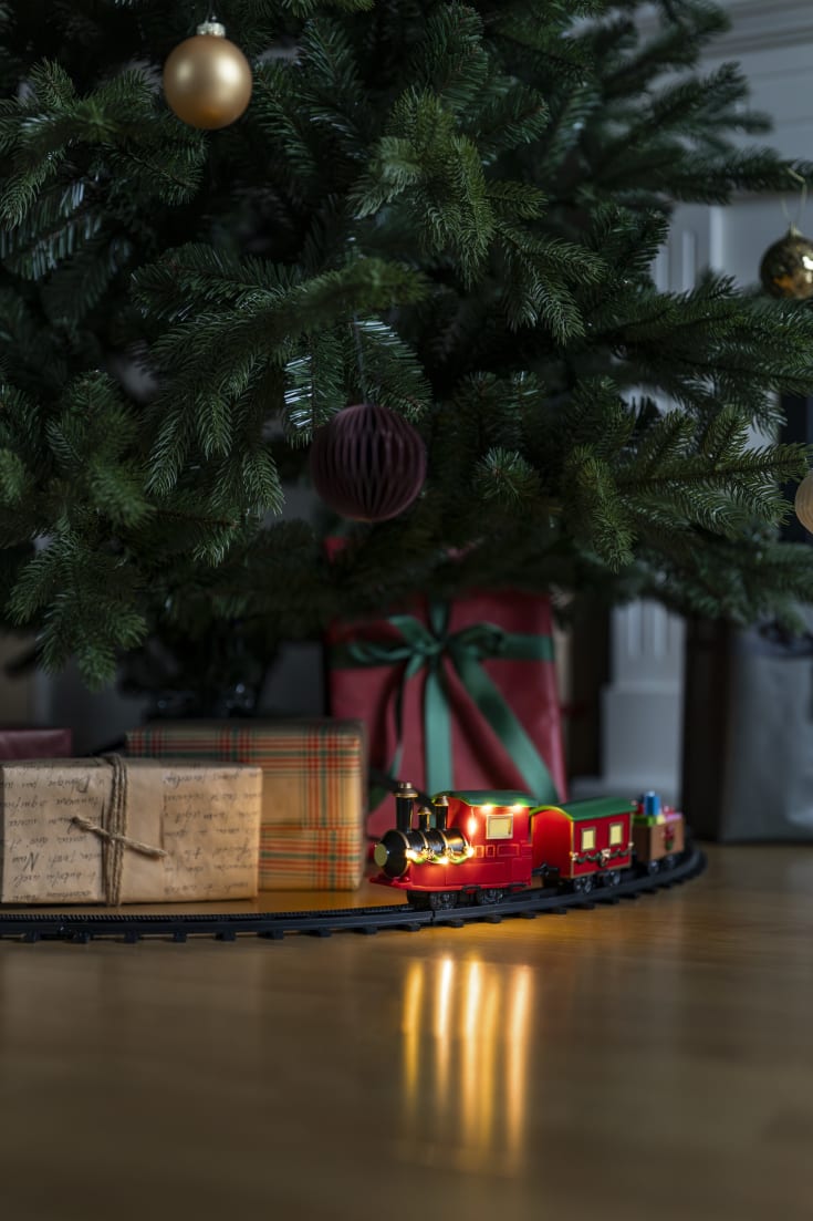 Konstsmide juletog med skinner til juletræ