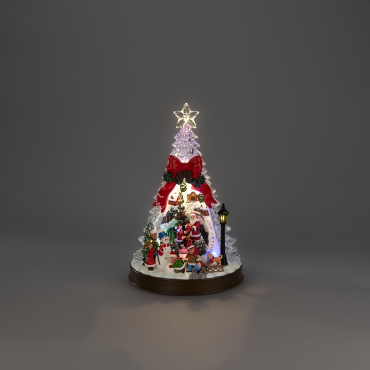 Konstsmide juletre med roterende tog