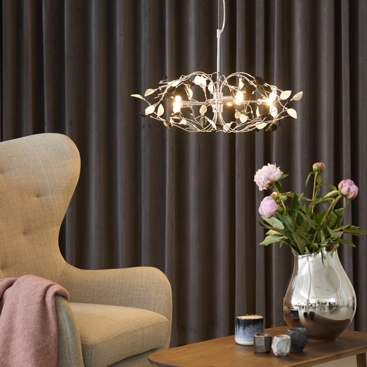 Nielsen Light pendel Iben 5-lys sort-hvid