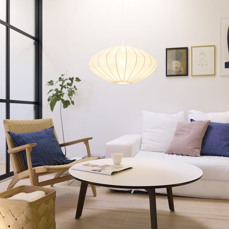 Nielsen Light Jasmin Ellipse pendel, hvid ledning, hvid