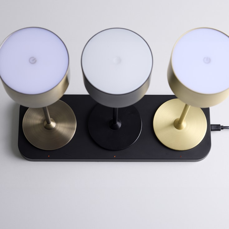 Nielsen Light ladestation til Bistro genopladelige bordlamper, til 3 lamper, sort