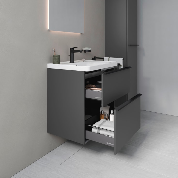 Duravit D-Neo møbelpakke, 60x48 cm, matt grafittgrå