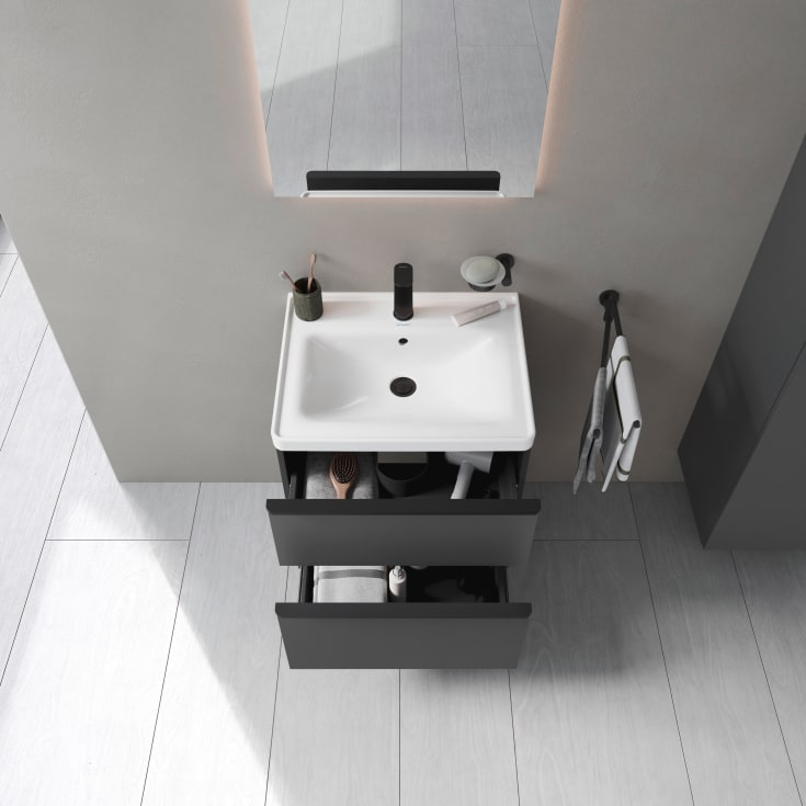 Duravit D-Neo møbelpakke, 60x48 cm, matt grafittgrå