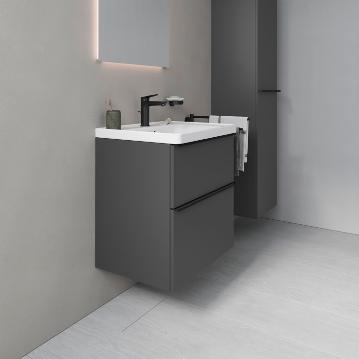 Duravit D-Neo møbelpakke, 60x48 cm, matt grafittgrå