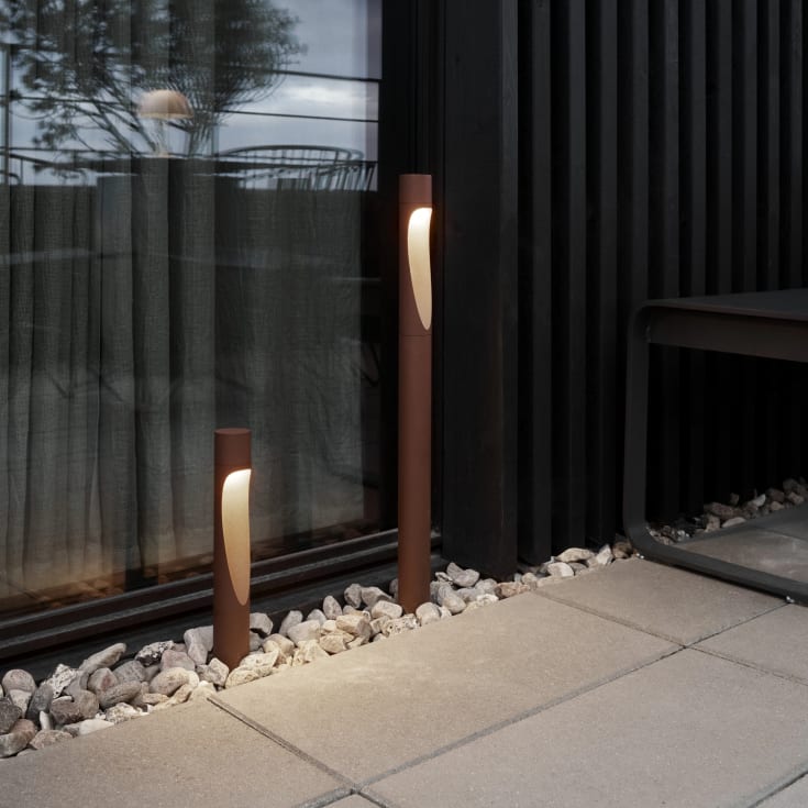 Louis Poulsen Flindt Garden pullert, 2700K, spyd, corten, høy